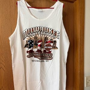 Mens Harley Davidson Tank Top/T-shirt Milwaukee, WI Size 2X? (No size tag)